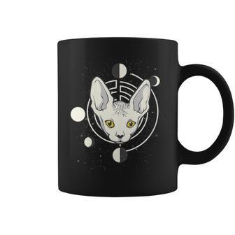 Sphynx Cat Moon Phase Gothic Coffee Mug - Monsterry AU