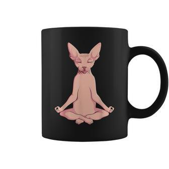 Sphynx Cat Yoga Meditation Breeder Hairless Pet Lover Coffee Mug - Monsterry