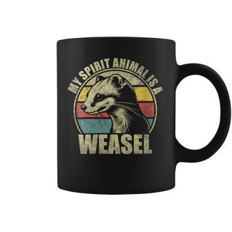My Spirit Animal Is A Weasel Vintage Weasel Lover Coffee Mug - Monsterry AU