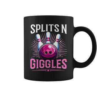 Splits 'N Giggles Bowling Team Bowler Sports Player Coffee Mug | Mazezy