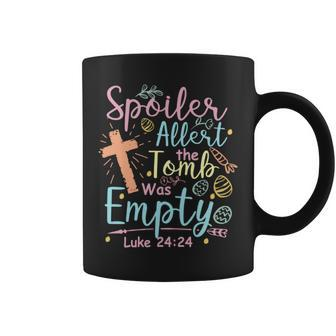 Spoiler Alert Tomb Empty Easter Religious Christian Bible Coffee Mug | Mazezy