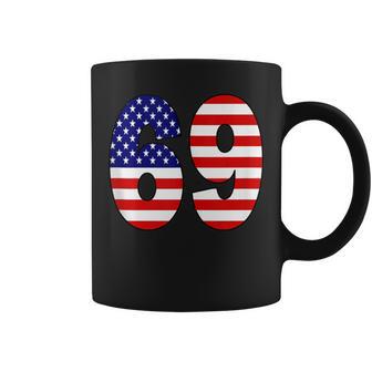 Sports Number 69 Sixty Nine With Usa Flag Coffee Mug - Monsterry CA