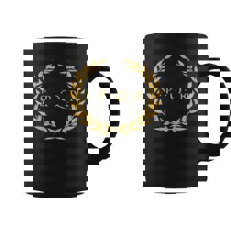 Spqr Senatus Populus Que Romanus República Romana Roma B Taza de café - Regaloses