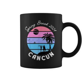 Spring Break 2024 Cancun Mexico Beach Retro Surf Vacation Coffee Mug | Mazezy