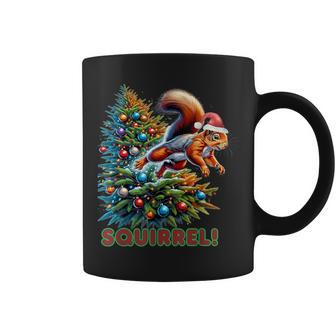 Squirrel Jumping Out Of Christmas Tree Coffee Mug - Thegiftio UK