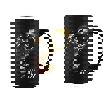 Squirrel Watching Eclipse Total Solar Eclipse April 8 2024 Coffee Mug - Seseable