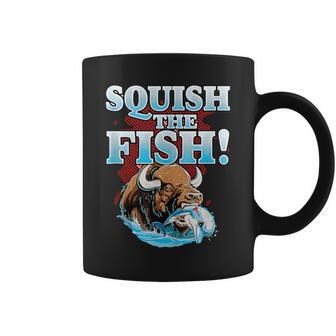 Squish The Fish Bison Buffalo Coffee Mug - Monsterry DE