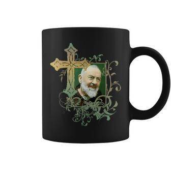 St Padre Pio Prayer Cross Catholics Holy Saints Vintage Coffee Mug - Monsterry DE
