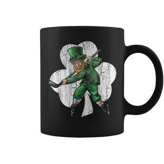 St Patrick's Day Hockey Hockey Player Leprechaun Coffee Mug - Monsterry