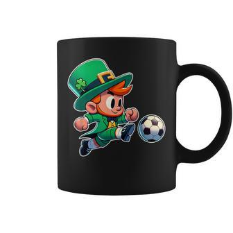 St Patrick's Day Irish Leprechaun Soccer Player Sports Coffee Mug - Monsterry UK