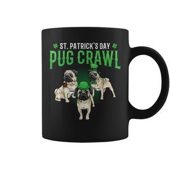 St Patrick's Day Parade Of Pug Crawl Dog Lovers Pug Mom Dad Coffee Mug - Monsterry