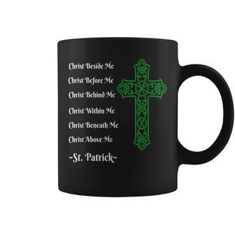 St Patrick's Prayer Irish Green Christian Cross Coffee Mug - Monsterry UK