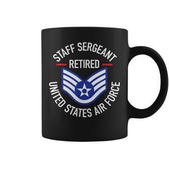 Staff Sergeant Retired Air Force Military Retirement Coffee Mug - Monsterry