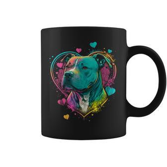Staffie Dog Heart Valentines Day Heart Stafford Bull Terrier Coffee Mug - Thegiftio UK