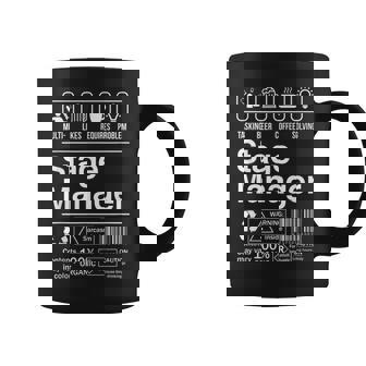 Stage Manager Product Label Taza de café - Regaloses