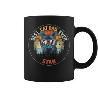 Stan Best Cat Dad Ever Custom Personalized Name Coffee Mug - Monsterry CA