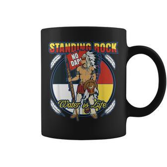 Standing Rock No Dapl Native Indian Warrior Protest Coffee Mug - Monsterry