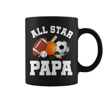 All Star Papa Dad Of The Birthday Boy Sports Daddy Coffee Mug - Monsterry