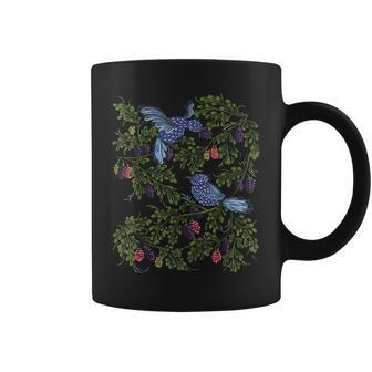 Starling Birds & Berries Vintage Ukrainian Vyshyvanka Coffee Mug - Monsterry