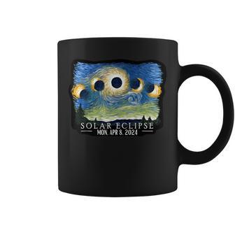 Starry Night Total Solar Eclipse 2024 American Totality Coffee Mug | Mazezy