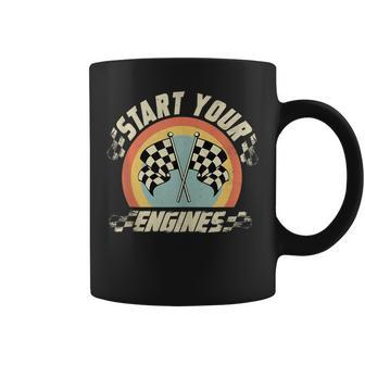 Start Your Engines Saying Raceday Race Car Coffee Mug - Monsterry AU