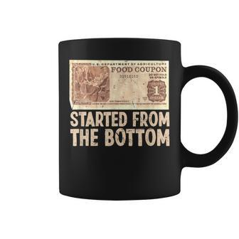 Started At Bottom Coupon Food Stamp 80S 90S Coffee Mug - Seseable