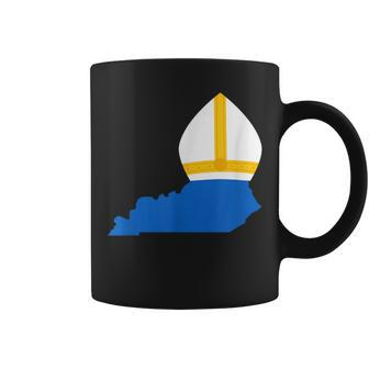 State Of Kentucky With Pope Hat Coffee Mug - Seseable