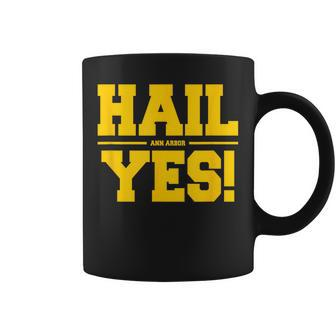 State Of Michigan Hail Ann Arbor Yes U M Aa Coffee Mug - Monsterry UK