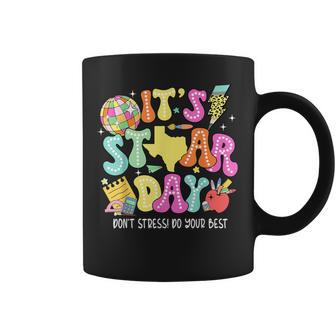 State Testing Retro It's Staar Day Don't Stress Do Your Best Coffee Mug - Seseable