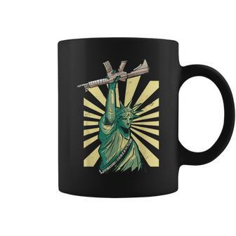 Statue Of Liberty Ar-15 Gun Loving American Coffee Mug - Monsterry
