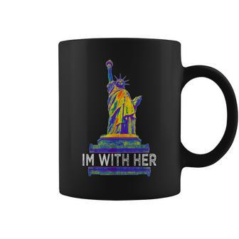 Im With Her Statue Of Liberty Resist Rebel Lgbtq Nyc Coffee Mug - Monsterry