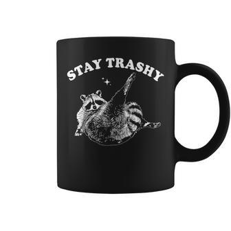 Stay Trashy Raccoon Trash Panda Raccoon Meme Coffee Mug - Seseable