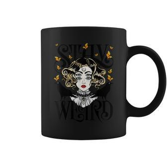 Stay Weird Rose And The Ravens Devil Girl Coffee Mug - Seseable