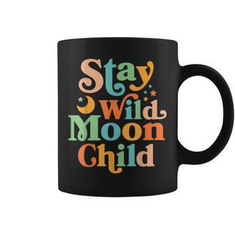 Stay Wild Moon Child Hippie Retro 60S 70S Groovy Coffee Mug - Seseable