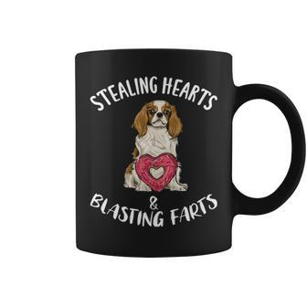 Stealing Hearts Blasting Farts Cavalier King Charles Spaniel Coffee Mug | Mazezy