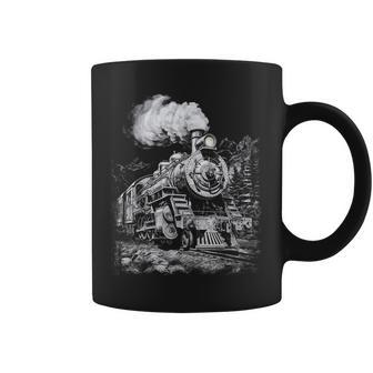 Steam Engine Train Steam Train Locomotive Vintage Train Coffee Mug - Monsterry DE