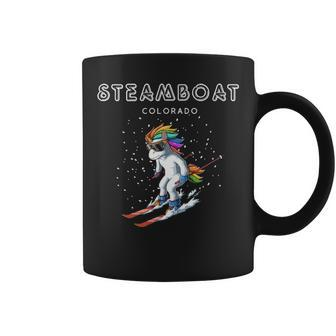 Steamboat Colorado Unicorn Usa Ski Resort 80S Retro Pullover Coffee Mug | Mazezy