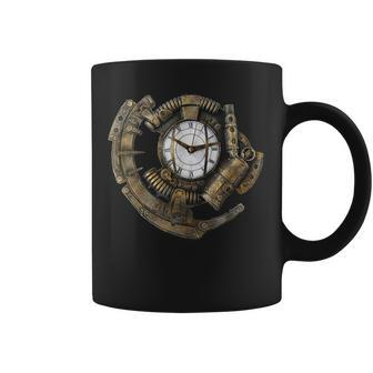 Steampunk Clock Vintage Time Piece Coffee Mug - Monsterry