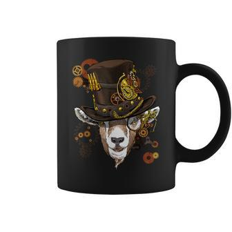 Steampunk Goat Steampunk Gears Goat Lover Farmers Coffee Mug - Monsterry
