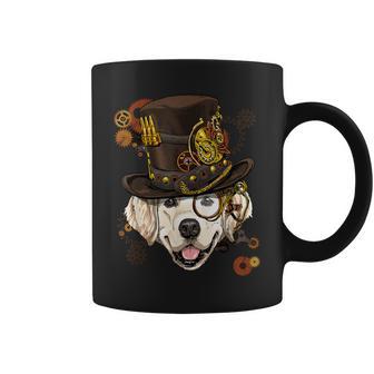 Steampunk Golden Retriever Dog Steampunk Lovers Coffee Mug - Monsterry AU