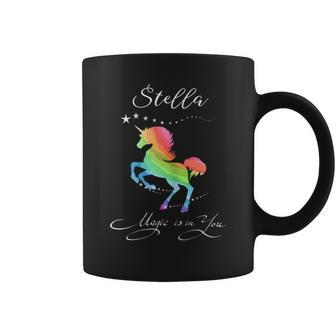Stella Magic Einhorn Tassen - Mystisches Pferd mit Regenbogenspritzern - Seseable