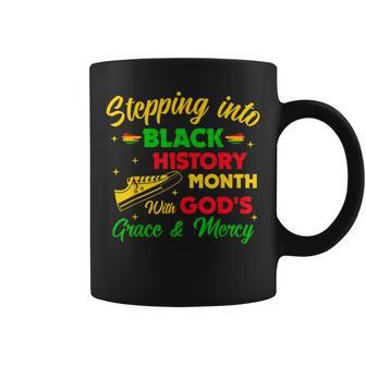 Step Black History Month With God African Christian Faith Coffee Mug - Seseable