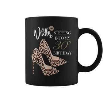 Stepping Into My 30Th Birthday Leopard Print Cheetah Heels Coffee Mug - Monsterry