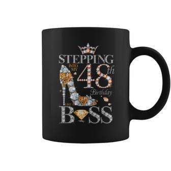 Stepping Into My 48Th Birthday Like A Boss Heels Crow Coffee Mug | Crazezy CA
