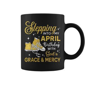 Stepping Into My April Birthday Girls Shoes Bday Coffee Mug - Monsterry