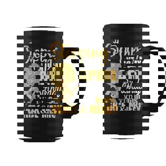 Stepping Into My April Birthday With God's Grace And Mercy Coffee Mug - Seseable