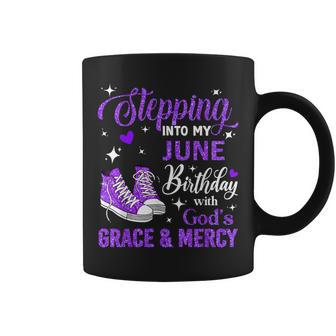 Stepping Into My June Birthday With God's Grace & Mercy Coffee Mug - Monsterry UK