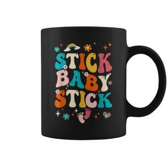 Stick Baby Stick Ivf Transfer Day Ivf Couple Groovy Coffee Mug - Monsterry