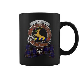 Strachan Scottish Clan Badge & Tartan Coffee Mug - Seseable