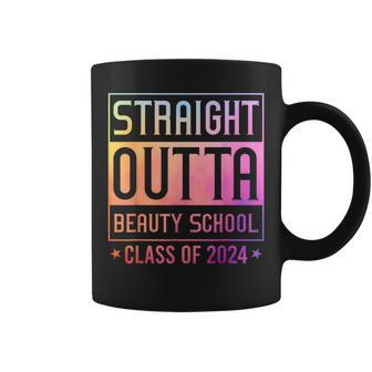 Straight Outta Beauty School Graduation Class Of 2024 Coffee Mug - Monsterry UK